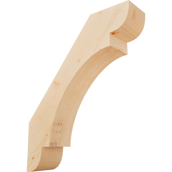 Ekena Millwork 5 1/2"W x 22"D x 26"H Olympic Smooth Knee Brace, Douglas Fir