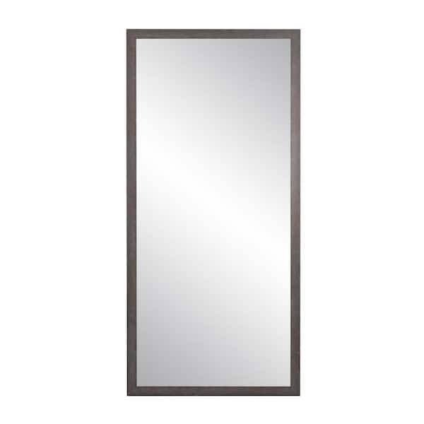 BrandtWorks Oversized Distressed Gray Wood Farmhouse Rustic Mirror (63 in. H X 29.5 in. W)