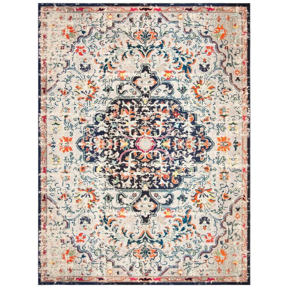 Safavieh Madison Beige Black 8 Ft. X 10 Ft. Border Area Rug Mad447b-8 