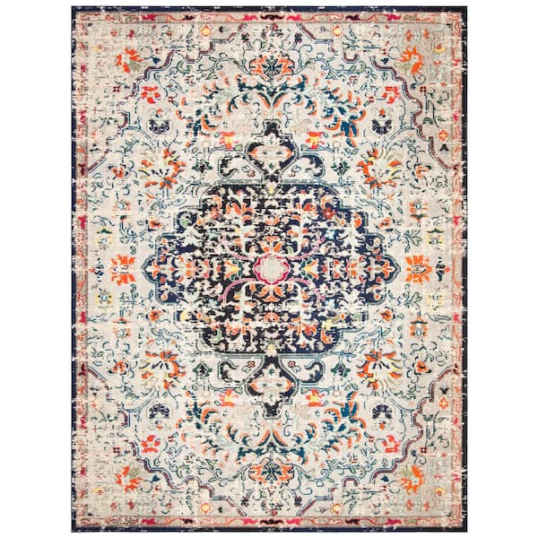 SAFAVIEH Madison Beige/Black 8 ft. x 10 ft. Border Area Rug