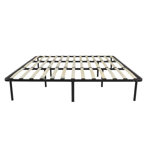 Winado Wooden Black King Platform Bed