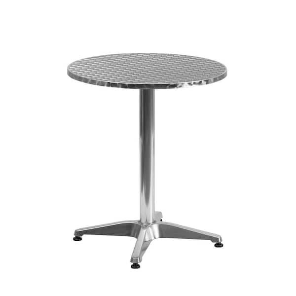 Carnegy Avenue Aluminum Round Metal Outdoor Bistro Table Cga Tlh 23265 Al Hd The Home Depot 5047