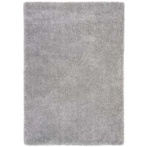 Royal Shag Silver 5 ft. x 8 ft. Solid Gradient Area Rug