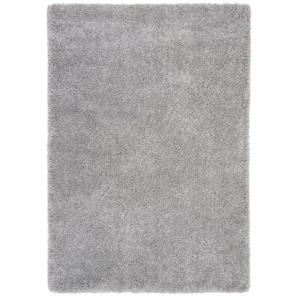 SAFAVIEH Royal Shag Silver 5 ft. x 8 ft. Solid Gradient Area Rug
