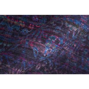 9 X 12 Blue and Purple Striped Area Rug