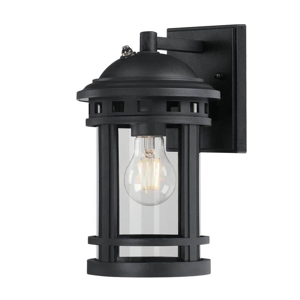 Westinghouse Lighting 6123200 Belon Outdoor Wall Fixture with Dusk to Dawn Sensor  Black