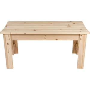 3 ft. Natural Cedar Wood Outdoor Backless Patio Garden Bench