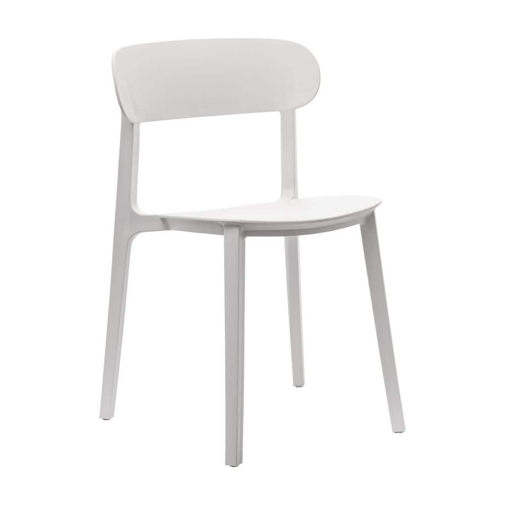 Dover White with Curved Backrest Indoor-Outdoor Stacking Patio Chair in White price history on PriceWatchPro