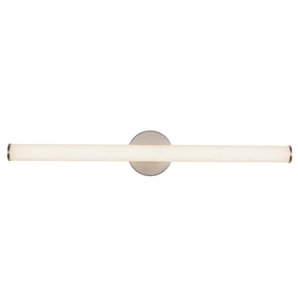 Vire 30-in Brushed Nickel dimmable LED Wall/Vanity Light with Ribbed Opal Diffuser price history on PriceWatchPro