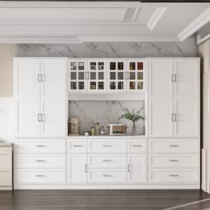 FUFU&GAGA 78.7" Office Storage Cabinet with 13 Shelves and 11 Drawers