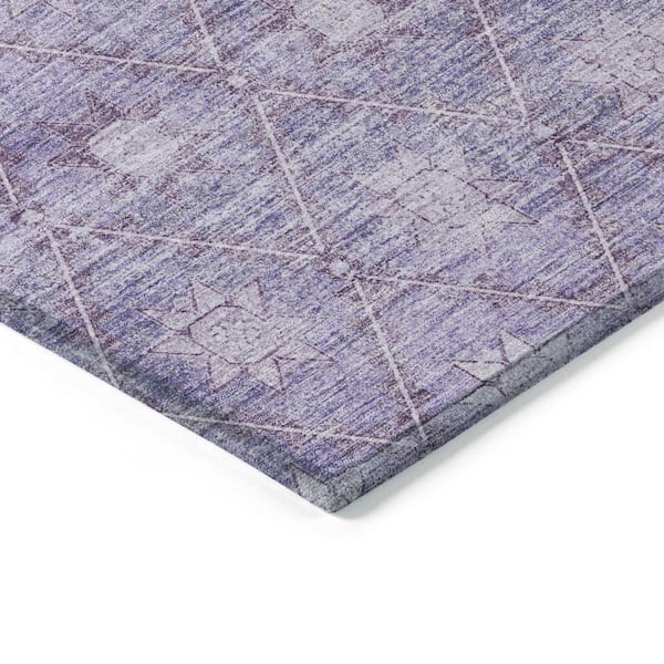 Chantille Machine Washable Indoor/Outdoor Abstract ACN1858 Purple 3 ft. x 5 ft. Accent Rug