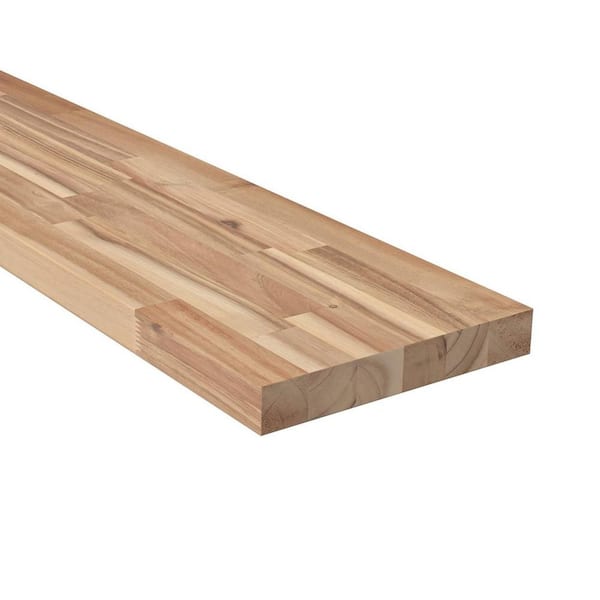 HARDWOOD REFLECTIONS 10 in. W x 24 in. D Unfinished Acacia Floating Decorative Wall Shelf
