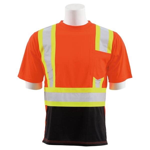 ERB 9601SBC Men's 2X Hi Viz Orange Polyester Safety T-Shirt