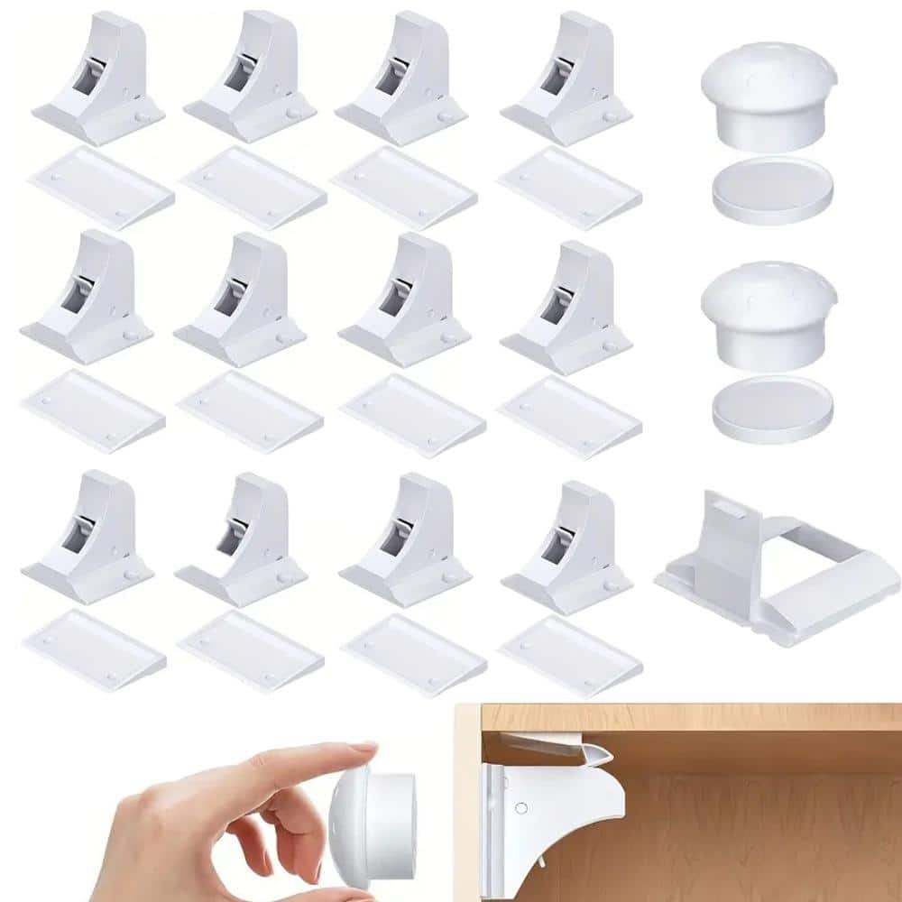 Wellco Baby Locks Complete Baby Proofing Kit - Child Safety Hidden Locks  for Cabinets and Drawers (40-Pack) BLCSK40P - The Home Depot