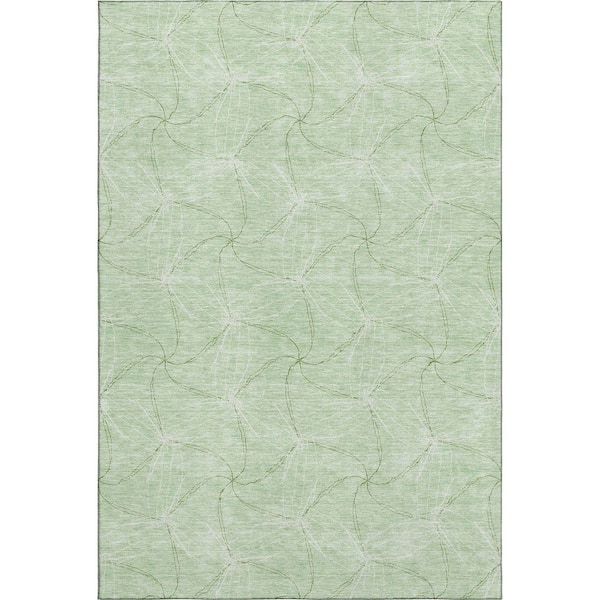 Addison Rugs Mayfield Premium Machine Washable Abstract AMF968 Mint 10 ft. x 14 ft. Area Rug
