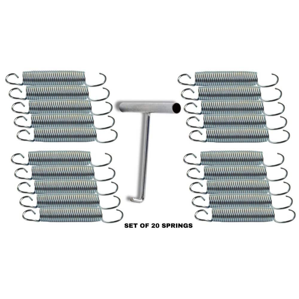 Set of 20 Galvanized Steel Trampoline Springs