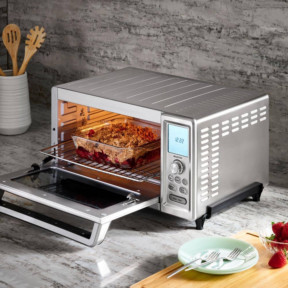 Chef's Stainless Steel Digital Convection Toaster Oven with LCD Display