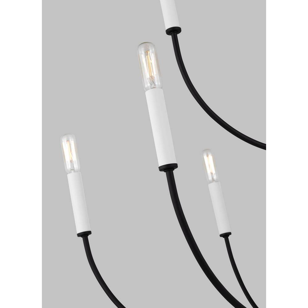 Midnight Black 9-Light Candle Chandelier