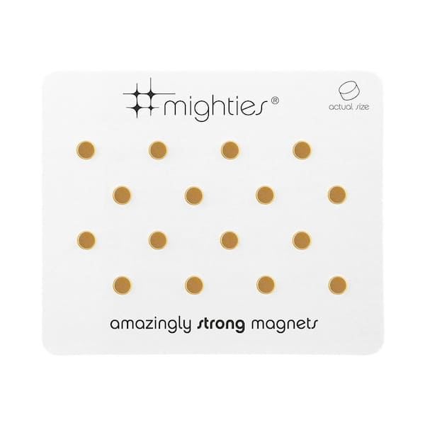 Three by Three Mighties Magnets, Golden (16-Pack)