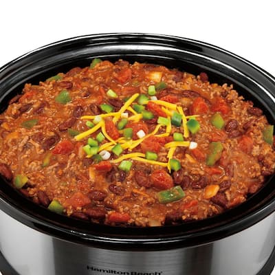 7 Qt. Programmable Stainless Steel Slow Cooker with Built-In Timer and Temperature Settings