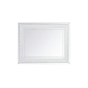 Timeless Home 32 in. W x 40 in. H Contemporary Rectangular Iron Framed LED Wall Bathroom Vanity Mirror in Clear Mirror
