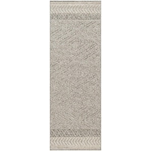 Areli Peach Light Gray Medium Gray 8 ft. x 10 ft. Area Rug