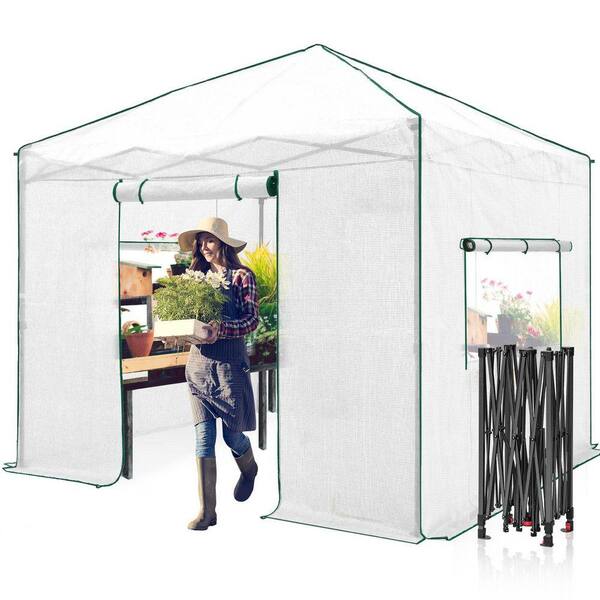 EAGLE PEAK 10 ft. W x 10 ft. D Portable Walk-In Pop-Up Gardening