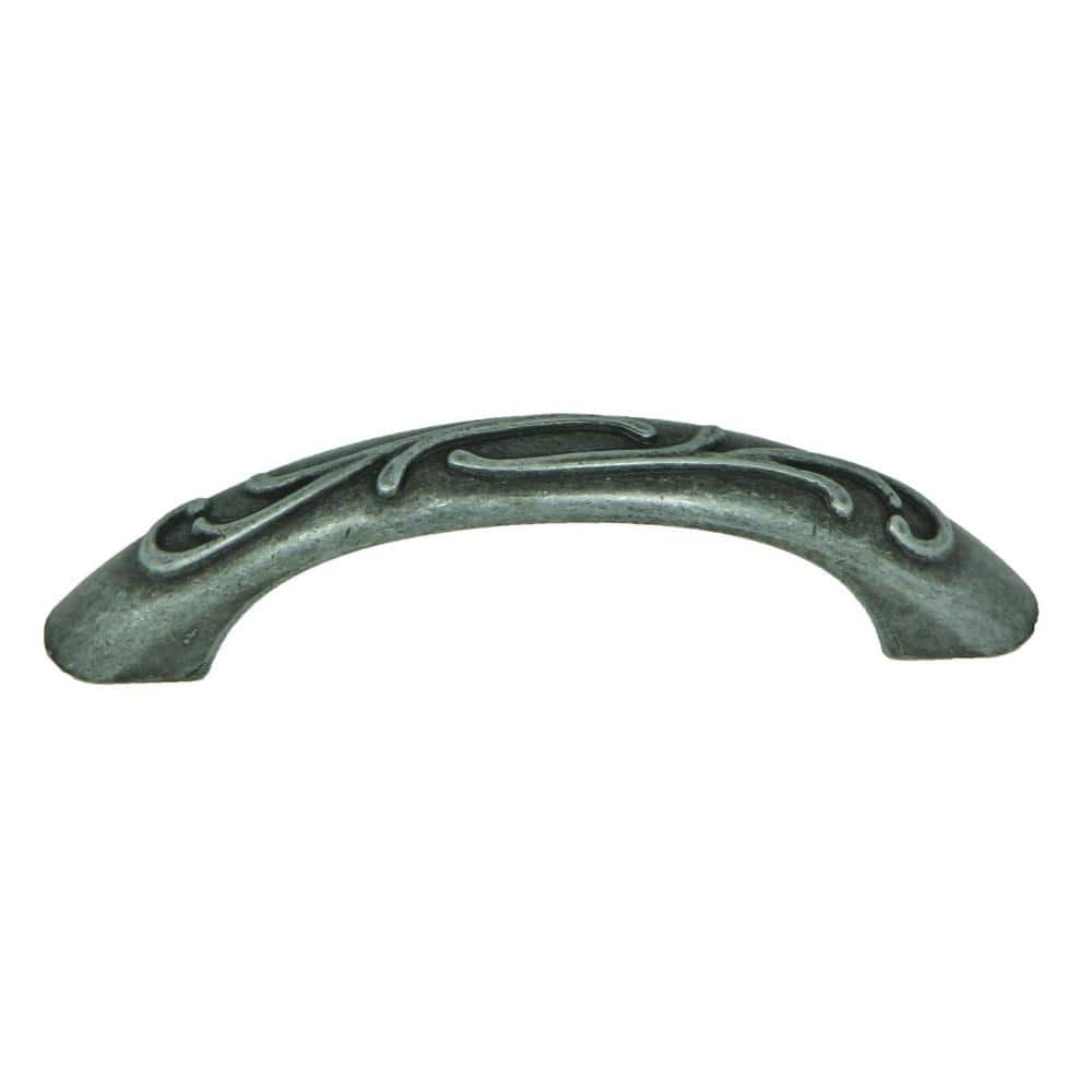 Ivy Distressed Gray Iron Arch Cabinet Pull with Mounting Hardware