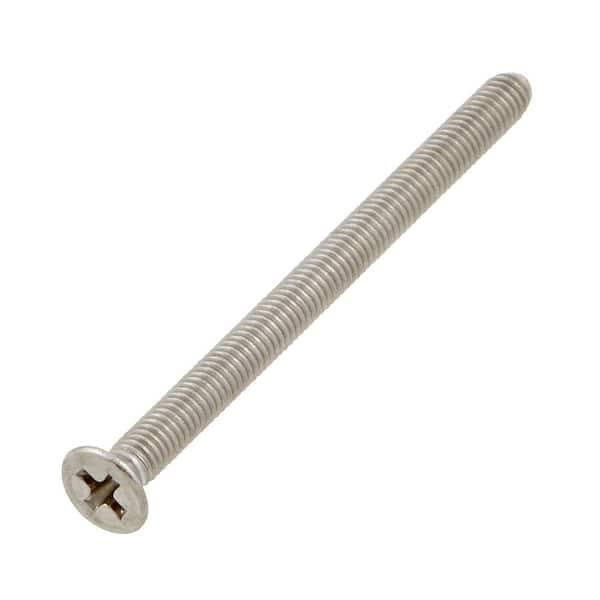 Everbilt M3-0.5x40mm Stainless Steel Flat Head Phillips Drive Machine Screw 2-Pieces