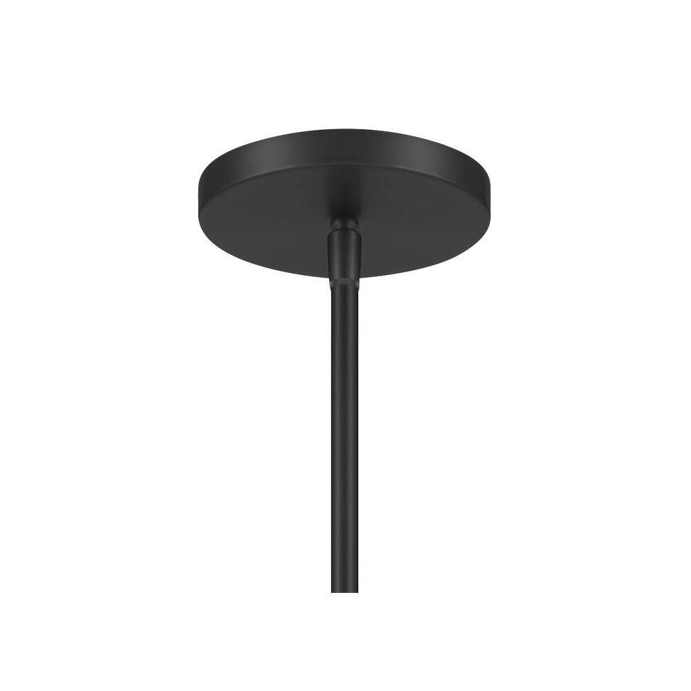 Coal Finish Brass 6-Light Drum Pendant for Indoor/Outdoor