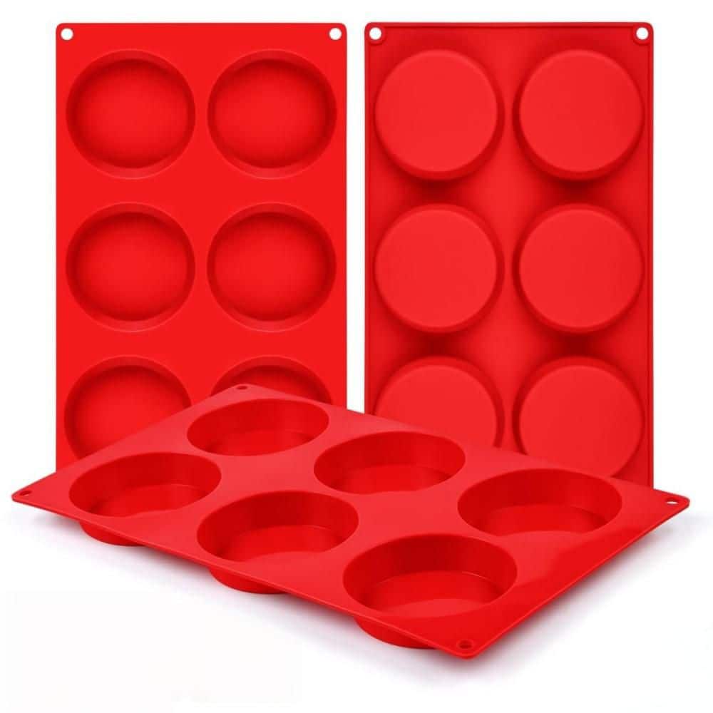 3 in. Round Silicone Baking Molds for Baking English Muffins, Whoopie Pies, Corn Bread, Egg Bites, and Tarts (3-Pack) price history on PriceWatchPro
