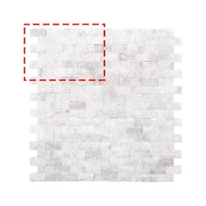 Carrara White 6 in. x 6 in. Natural Marble Peel and Stick Wall Tile (0.25 sq. ft.)