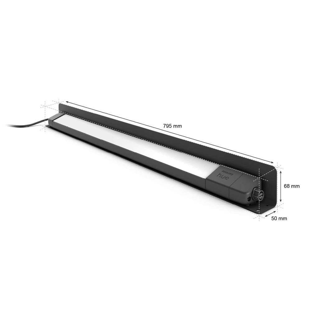 Black Metal LED Smart Outdoor Light Bar with Multicolor Illumination