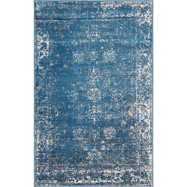 Unique Loom Sofia Casino Blue 3' 3 x 5' 3 Area Rug