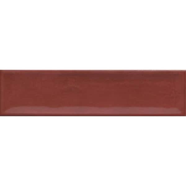 Raku Ruby 3 in. x 12 in. Glossy Ceramic Wall Tile (6.3 sq. ft./Case)