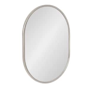 Caskill 24 in. x 18in. Classic Oval Framed Silver Wall Accent Mirror