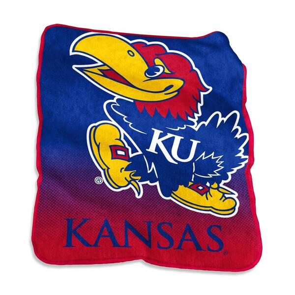 logobrands Kansas Multi-Colored Raschel Throw 157-26A - The Home Depot