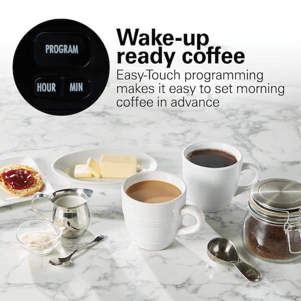 12 Cup Programmable Coffee Maker with FrontFill® Black & Stainless -  46205