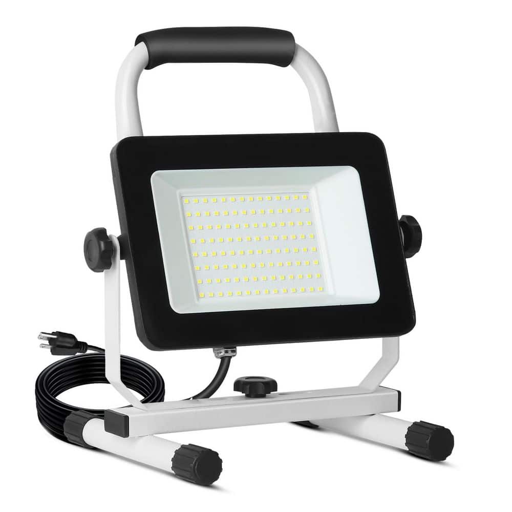 6000 Lumen LED Portable Work Light, 120-Volt Adjustable Waterproof Jobsite Floodlight with Power Cord price history on PriceWatchPro