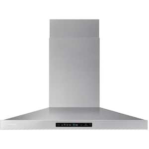 36 in. Wall Mount Range Hood Touch Controls, Bluetooth Connected, LED Lighting in Stainless Steel