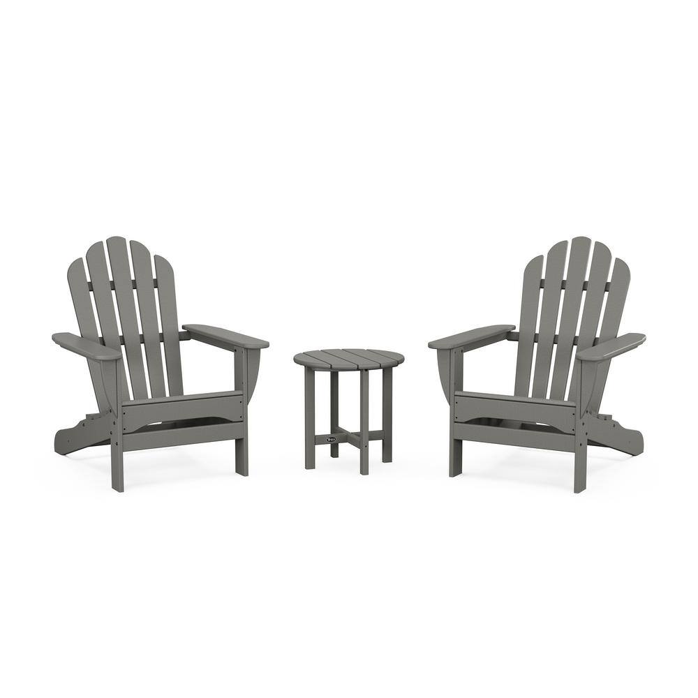 3-Piece Plastic Adirondack Patio Conversation Set in Stepping Stone,Monterey Bay price history on PriceWatchPro