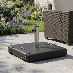 hayward 80 lbs concrete patio umbrella base in black US Weight lb Free Standing Bronze Sit outdoors comfortably in the shade with the help of this Christopher Knight Home Hayward 80 lb Square Steel Umbrella Base with Wheels Hayward 80lbs Square Steel Umbrella