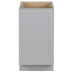 Cambridge Gray Shaker Assembled Base Cabinet with Pull Out Trash Can ( 18 in. W x 24.5 in. D x 34.5 in. H)