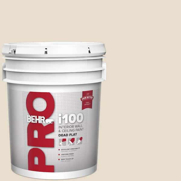 BEHR PRO 5 gal. #PPL-60 Toasted Barley Dead Flat Interior Paint