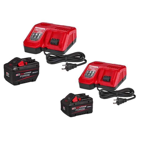 M18 18-Volt Lithium-Ion REDLITHIUM FORGE Starter Kit with 12. 0Ah & 8. 0Ah Battery and (2) Rapid Charger