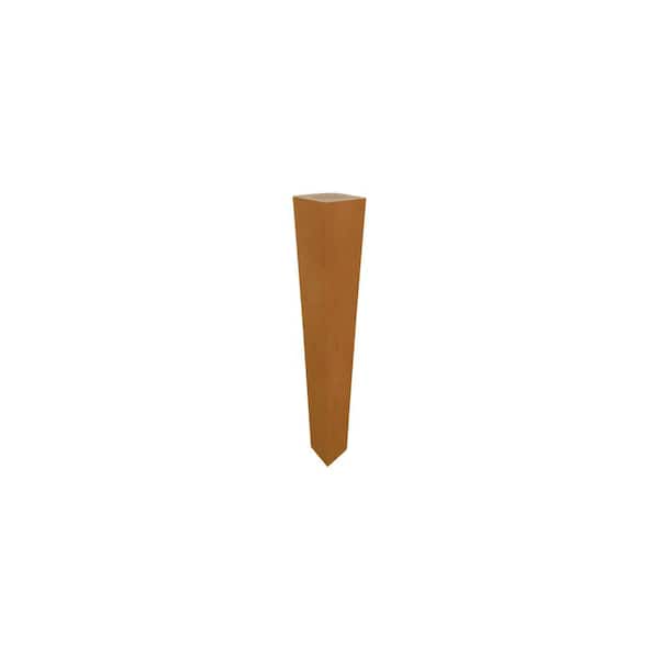 Newport Grayson 4 in. W x 4 in. D x 34 in. H Solid Wood Kitchen Cabinet Column Spindle Leg in Cinnamon