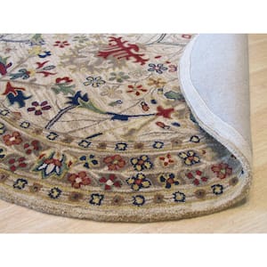 Morris Ivory 4 ft. x 4 ft. Hand-Tufted Wool Oriental Area Rug