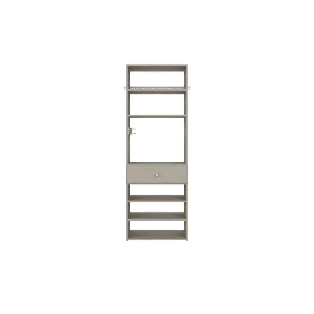 25.125 in. W Rustic Grey Accessory Wood Closet System Tower price history on PriceWatchPro