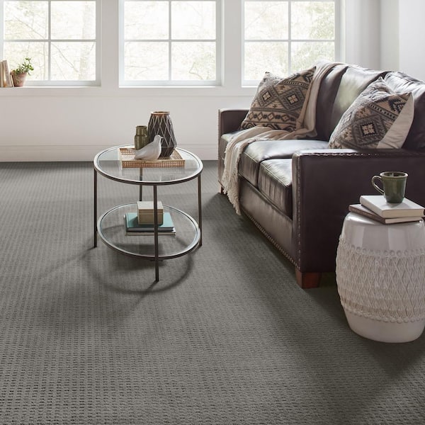 Canter  - Creek Bend - Gray 38 oz. Triexta Pattern Installed Carpet