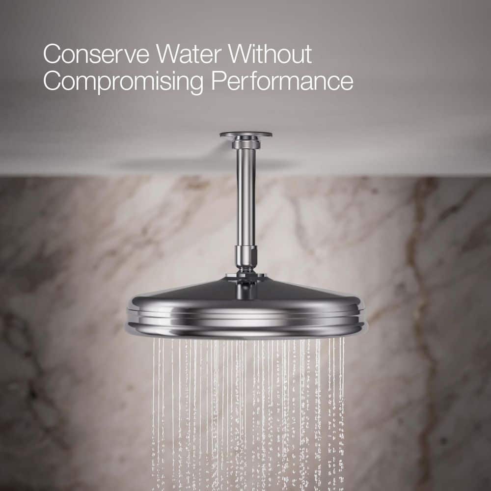 Polished Chrome 10" Ceiling Mounted Rain Shower Head